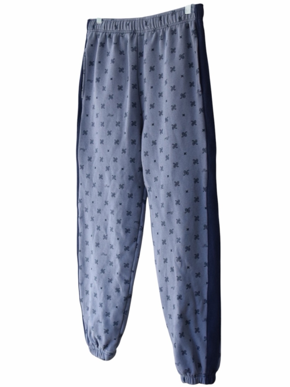 PINK Small Ivy Fleece Relaxed Sweatpants Lounge Relaxed Pants Dusty Blue Paisley